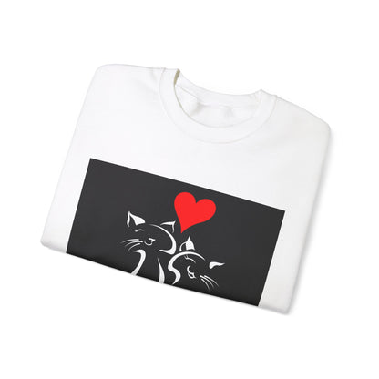 Cats in Love Unisex Heavy Blend™ Crewneck Sweatshirt
