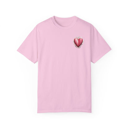 Red heart Unisex Garment-Dyed T-shirt