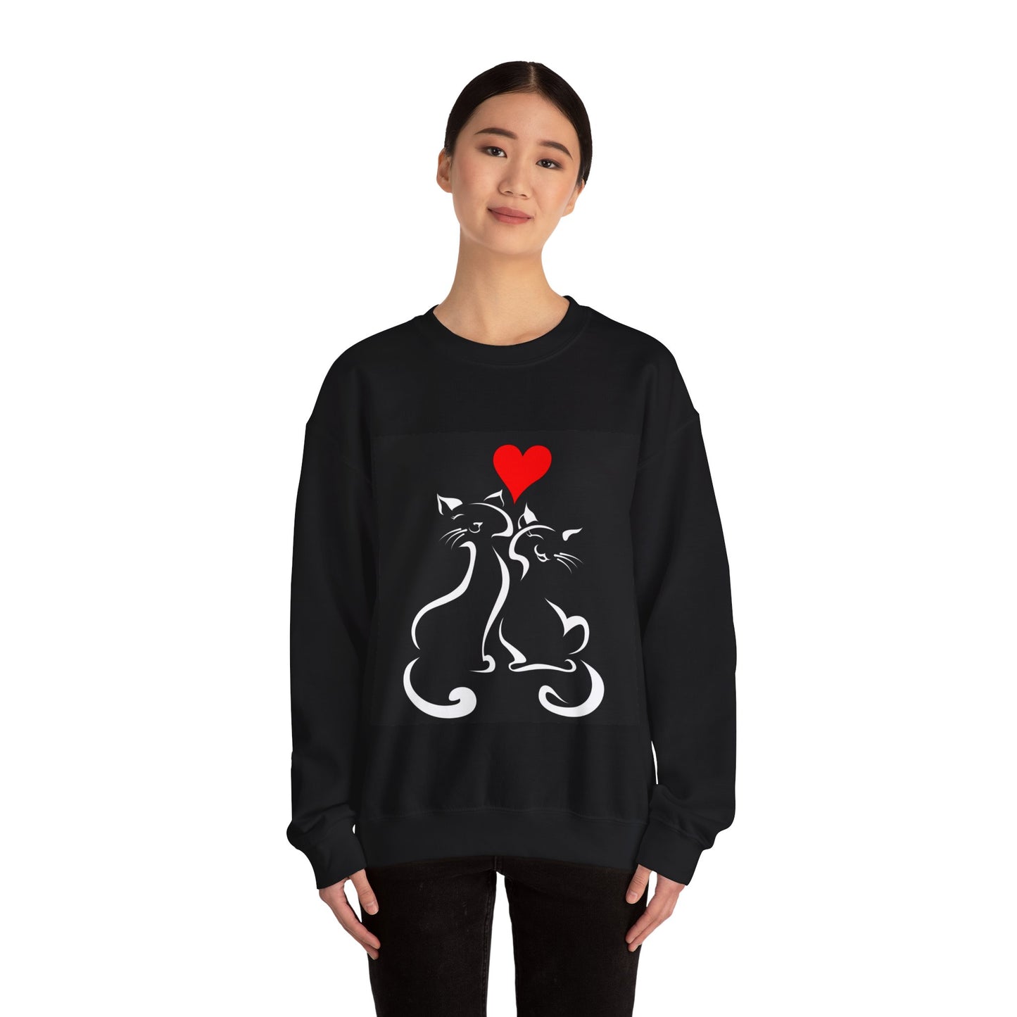 Cats in Love Unisex Heavy Blend™ Crewneck Sweatshirt