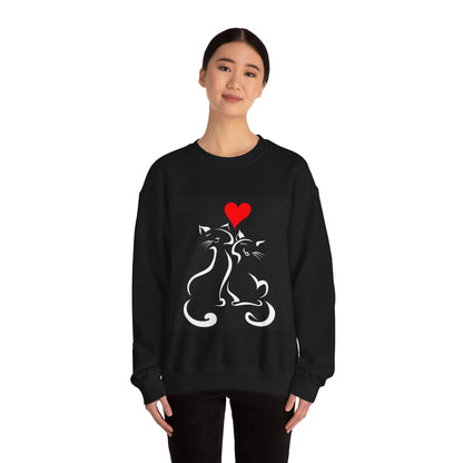 Cats in Love Unisex Heavy Blend™ Crewneck Sweatshirt