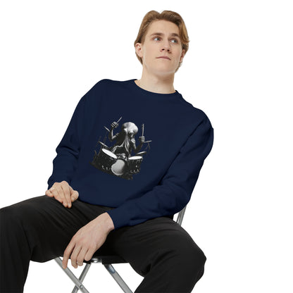 Octopus playing drums Unisex Garment-Dyed Sweatshirt