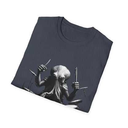 Octo-Beats" Drumming Octopus T-ShirtUnisex Softstyle T-Shirt