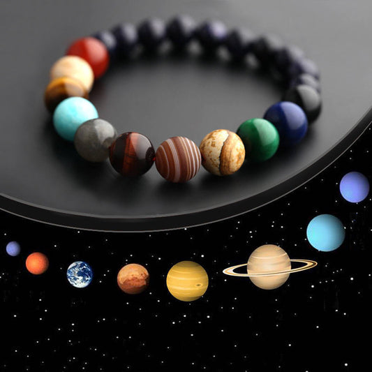 Manifestation Eight Planets Beaded Bracelet