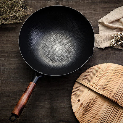 Konco Iron Cast Wok Non-coated Pot