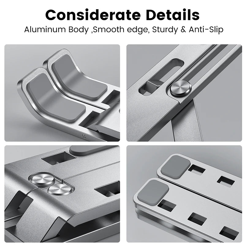 Aluminum Alloy Laptop Stand, Adjustable Foldable