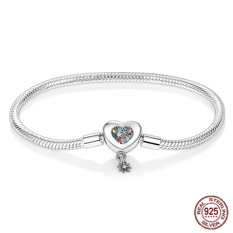 Star Moon Silver Bracelet