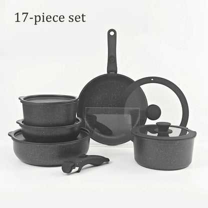 DONNOR Kitchen Pots and Pans Set | Safe Nonstick Kitchen Cookware