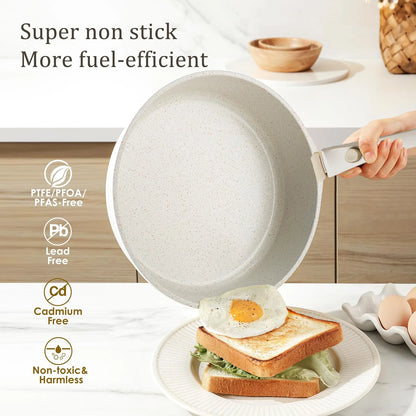 DONNOR Kitchen Pots and Pans Set | Safe Nonstick Kitchen Cookware