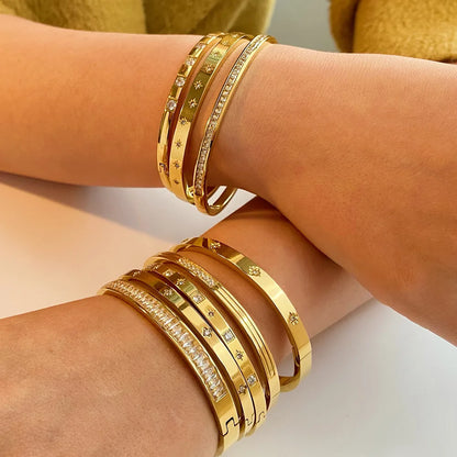 Waterproof Cubic Zirconia Bangles