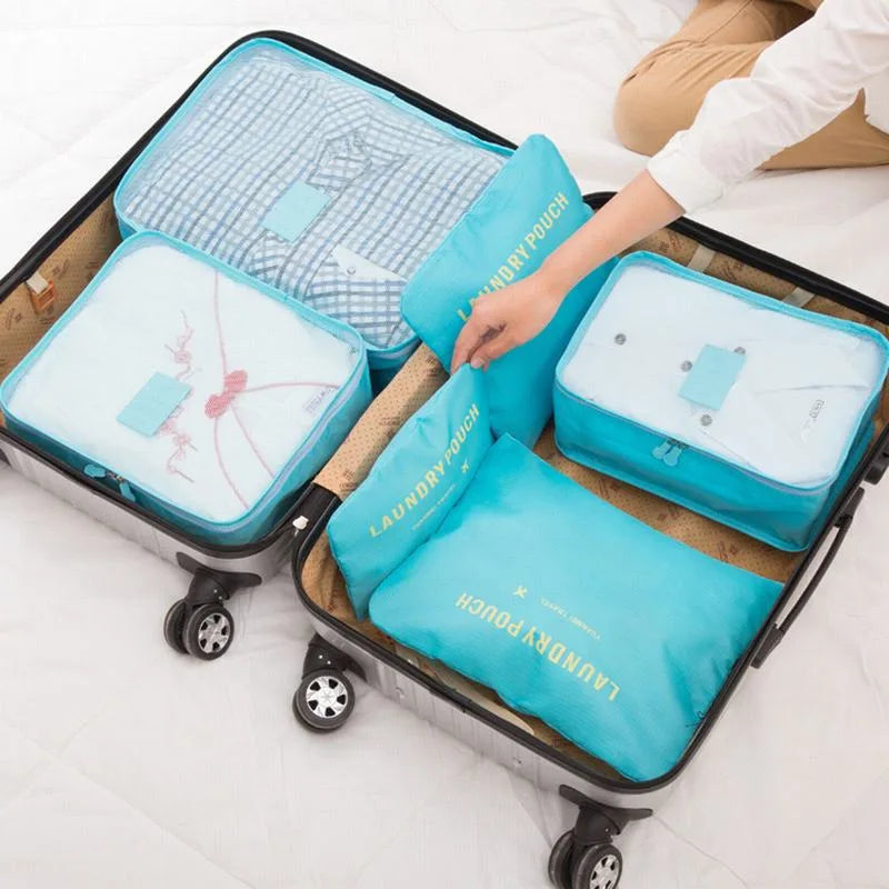 6-piece large size travel organizer