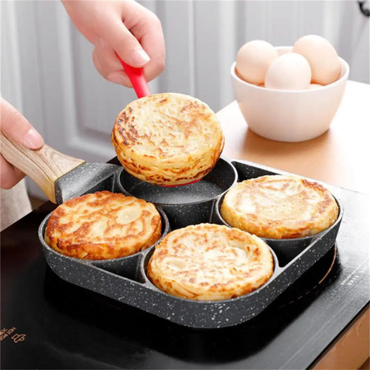 4 Hole Thickened Nonstick Egg  Cooking Pan