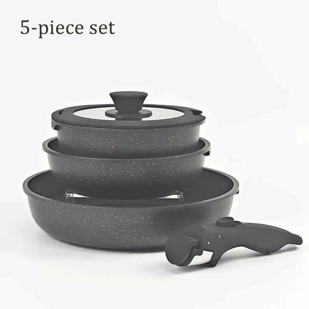 DONNOR Kitchen Pots and Pans Set | Safe Nonstick Kitchen Cookware