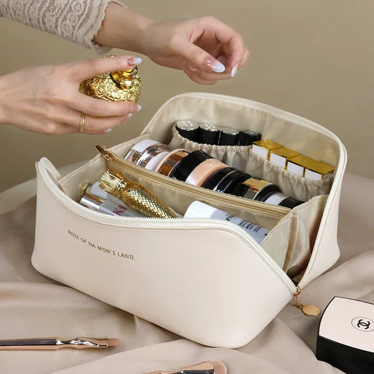 Travel Makeup Bag Make Up Skincare Holder Storage Box Cosmetics Organizer Plastic Container For Bathroom Dressing Table Home - Vanachie Retail