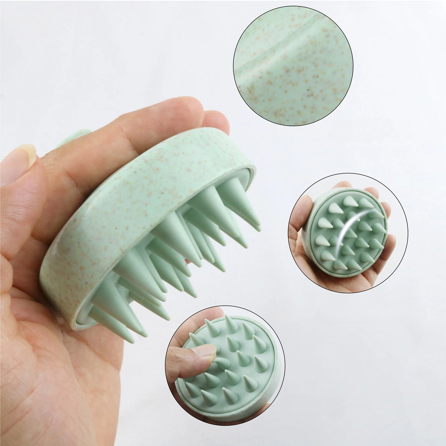Silicone Shampoo Brush Head Scalp Massage