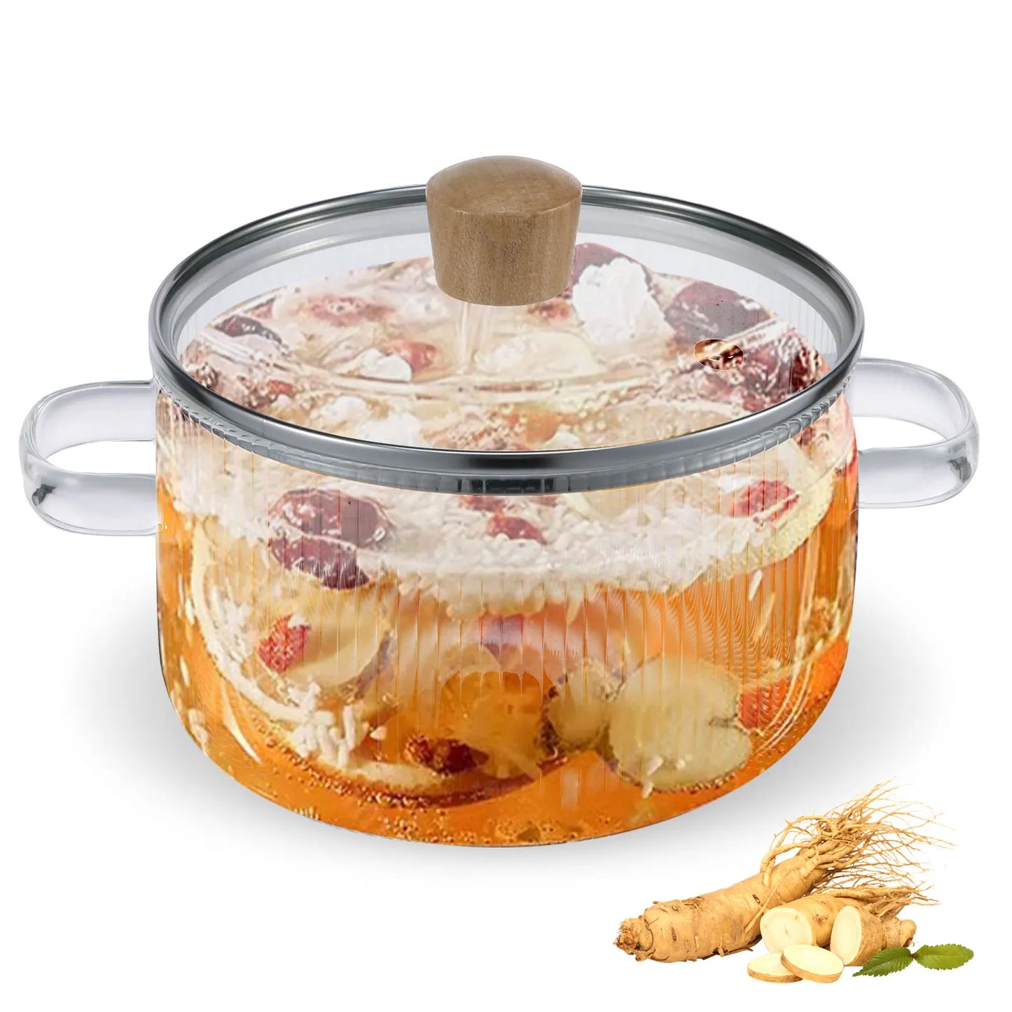 1.5/1.6L Glass Saucepan | Clear Heat Resistant