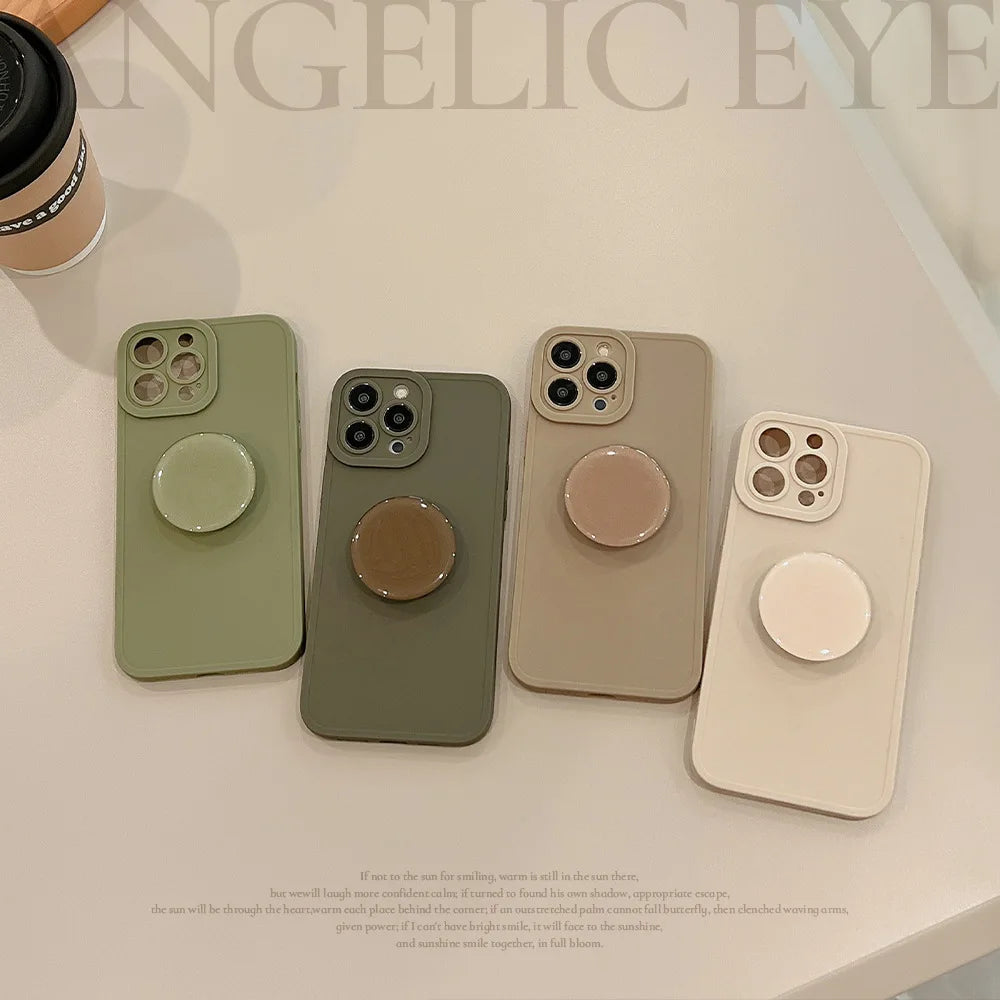 Retro Solid Color Matte Case For iPhone