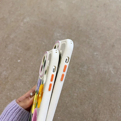 Exquisite Floral Blooming Embroidered Phone Case for iPhone