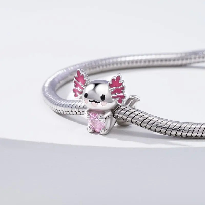 Sterling Silver Pink Charms