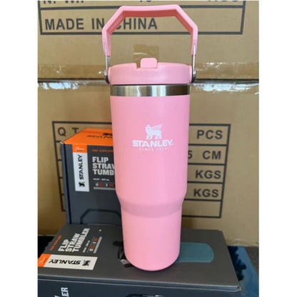2024 New Stanley 30oz/887ml STRAW CUP Tumbler Leopard with Straw
