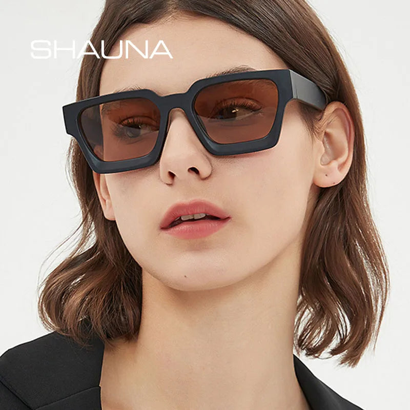 Popular Women Square Sunglasses Retro Men Tinted Shades UV400