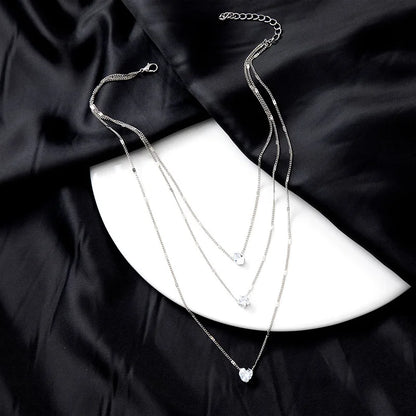 Crystal Zircon Pendant Necklace