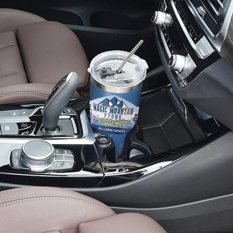 Magic Stainless Steel Freeze Thermos Cup with Straw