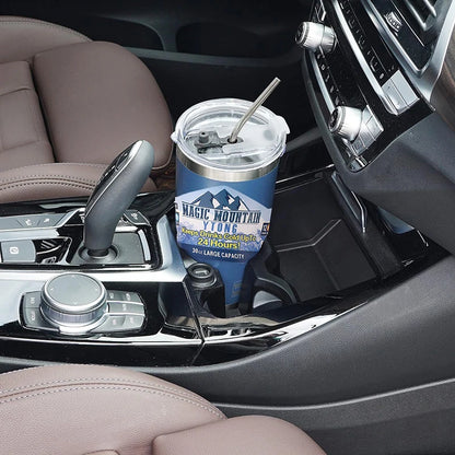 Magic Stainless Steel Freeze Thermos Cup with Straw