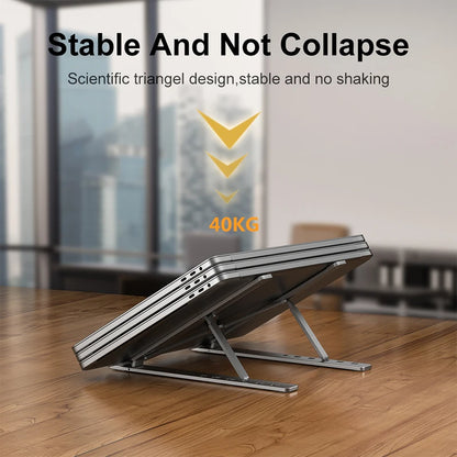 Aluminum Alloy Laptop Stand, Adjustable Foldable