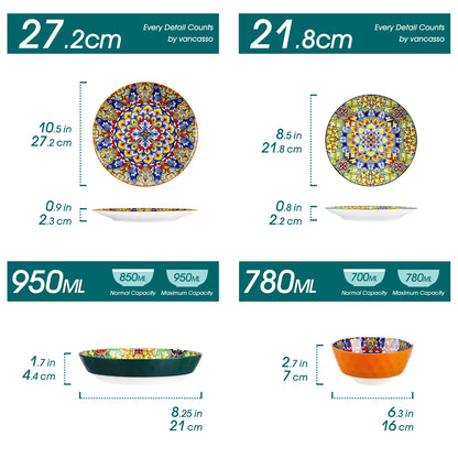 vancasso 6-24 Piece Ceramic Dinnerware Set