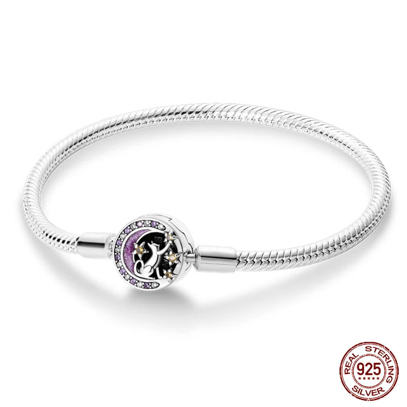 Star Moon Silver Bracelet