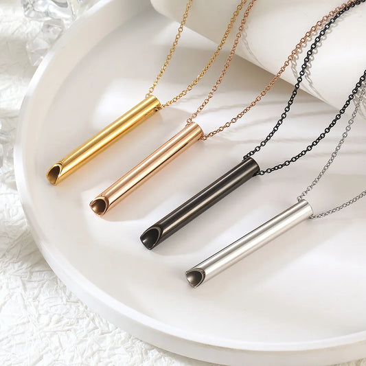Stainless Steel Anxiety Breathing Necklace