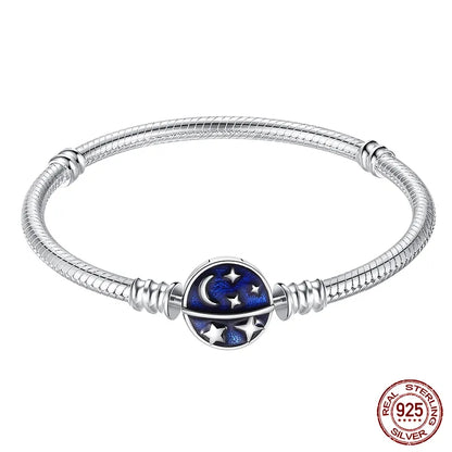 Star Moon Silver Bracelet
