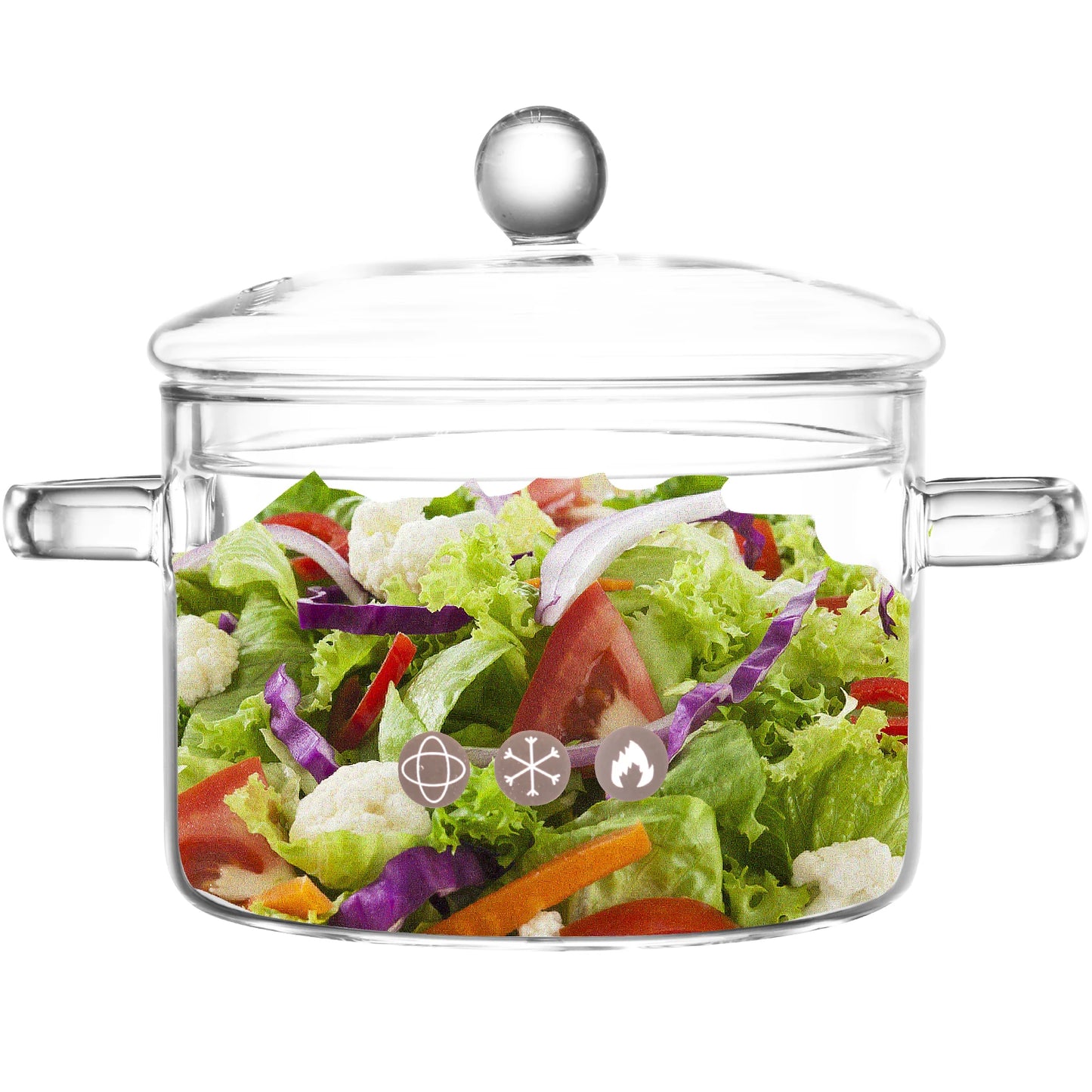 1.5/1.6L Glass Saucepan | Clear Heat Resistant