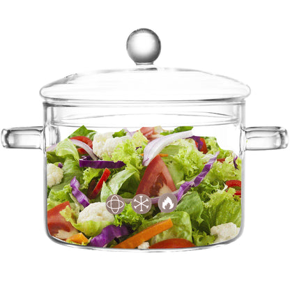 1.5/1.6L Glass Saucepan | Clear Heat Resistant