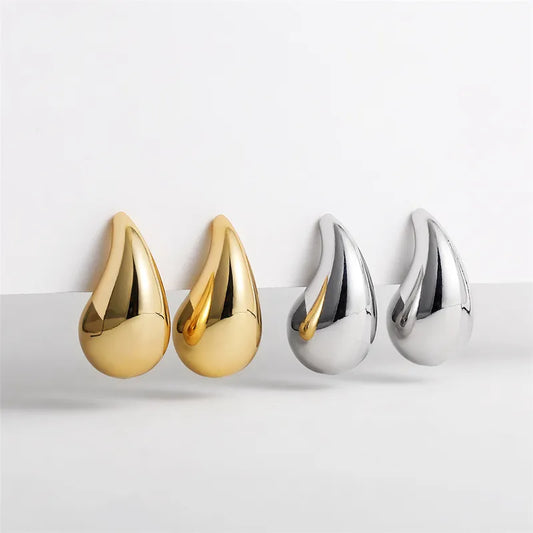 Vintage Gold Plated Chunky Dome Earrings