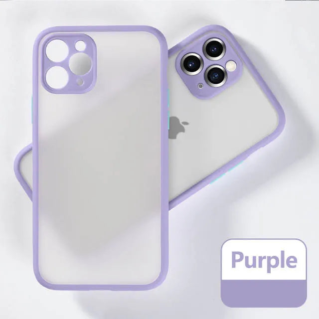 Frosted,Silicone,Semi Transparent Phone Case For Iphone