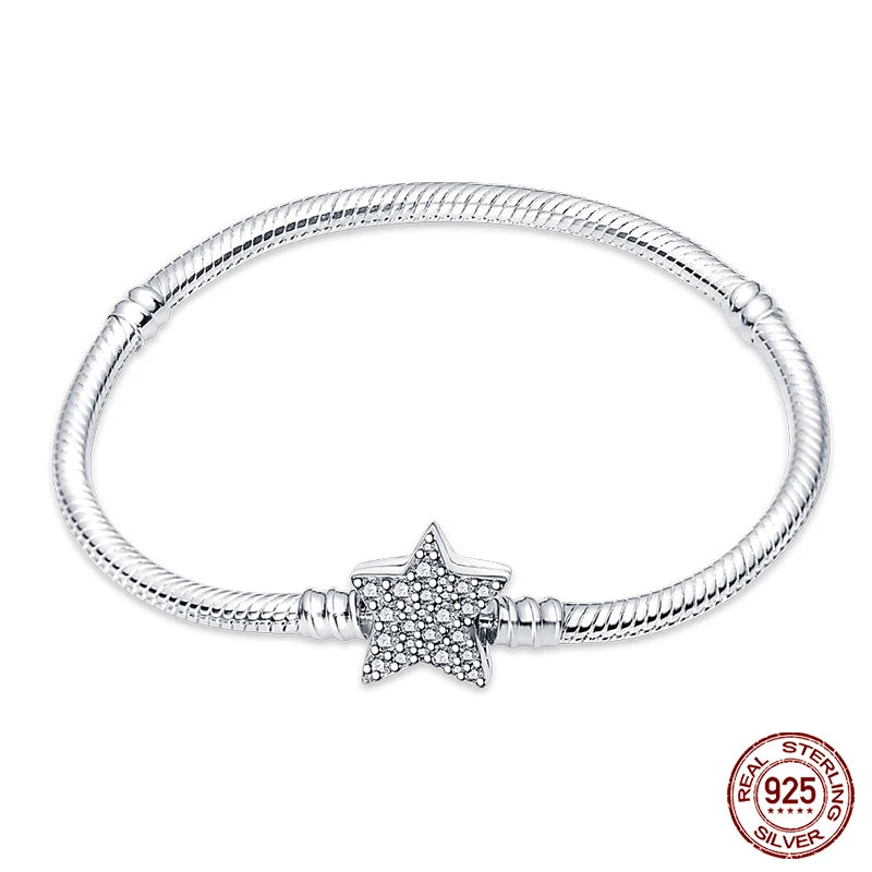Star Moon Silver Bracelet