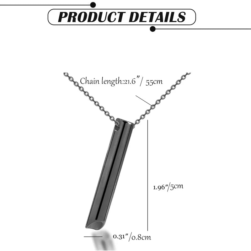 Stainless Steel Anxiety Breathing Necklace