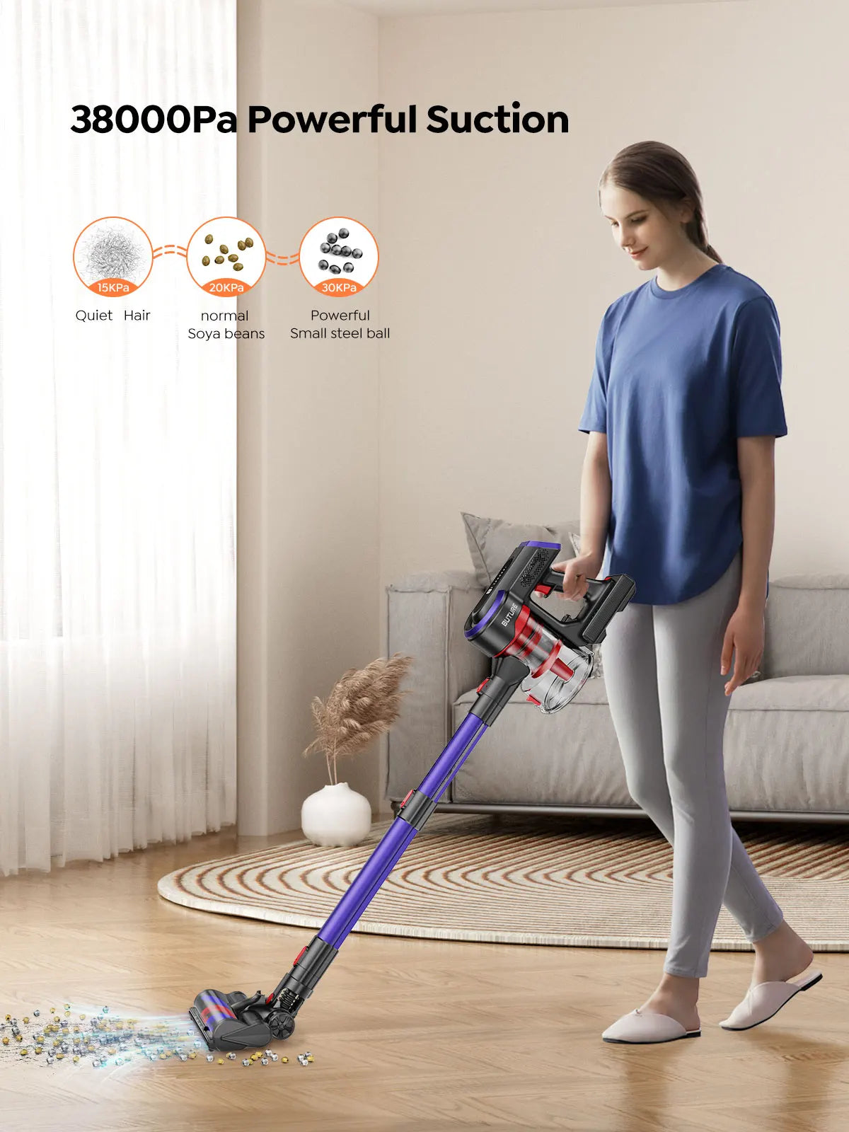 Buture 38000Pa Cordless Vacuum Cleaner