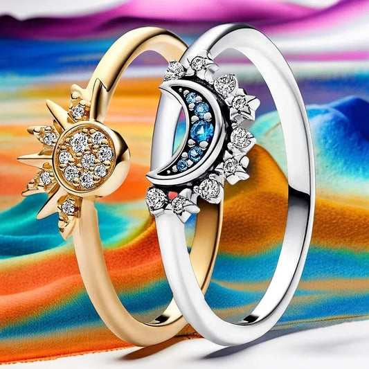 Summer Celestial Blue Sparkling Ring