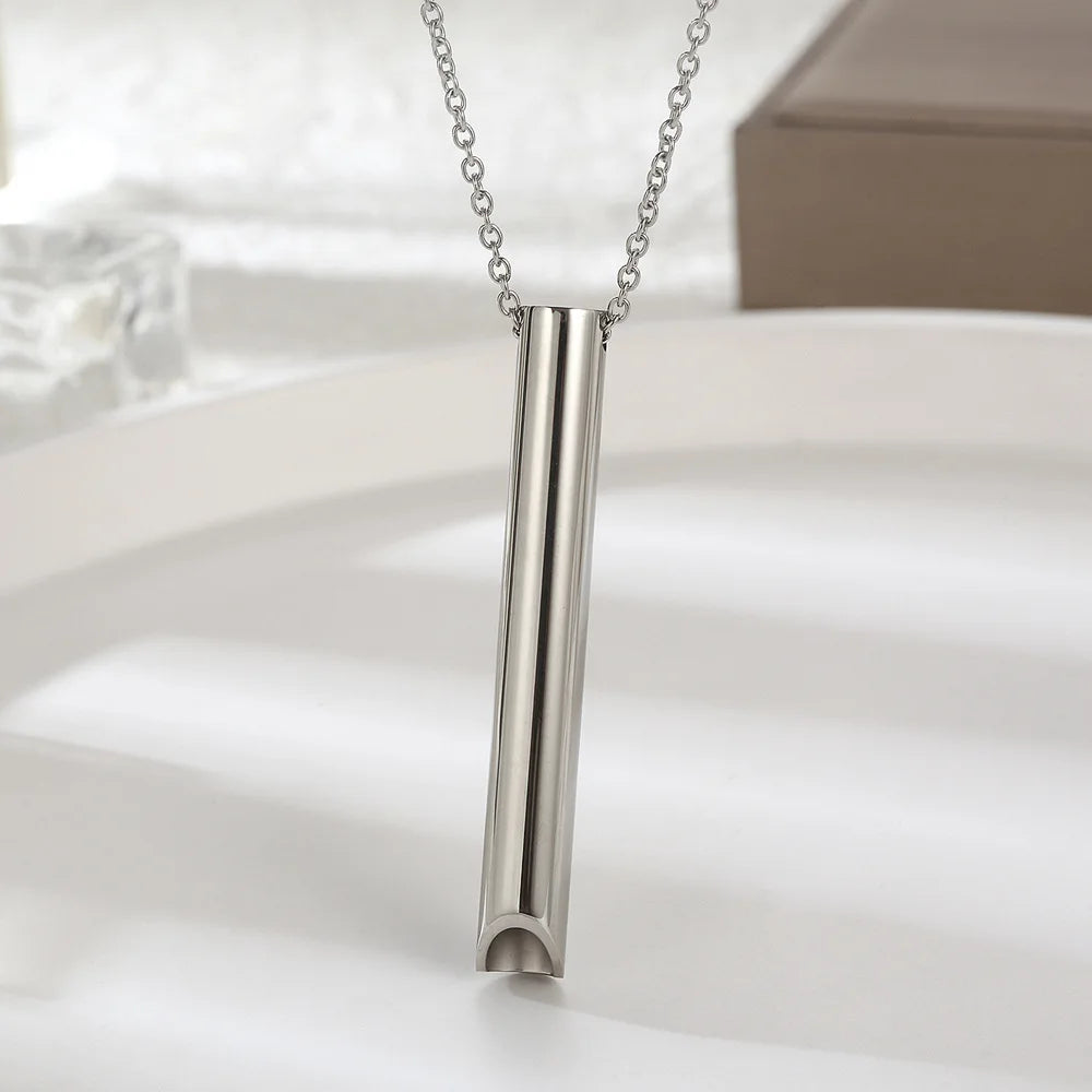 Stainless Steel Anxiety Breathing Necklace