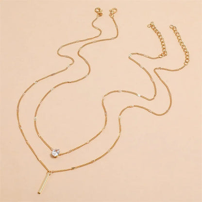 Crystal Zircon Pendant Necklace