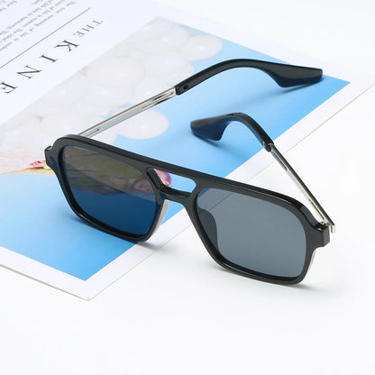 Retro Double Bridges Women Pilot Sunglasses