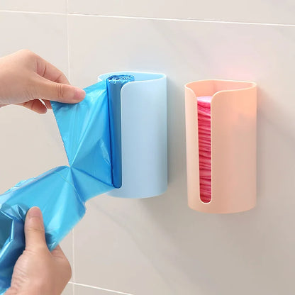 Wall Hanging Nail-Free Plastic Garbage Bag Holder