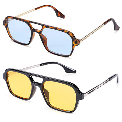 Retro Double Bridges Women Pilot Sunglasses