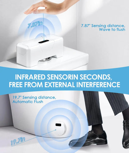 Automatic Toilet Flusher, 2023 Upgraded Smart Touchless Toilet Flush Kit
