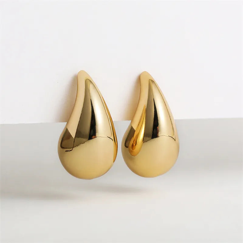 Vintage Gold Plated Chunky Dome Earrings
