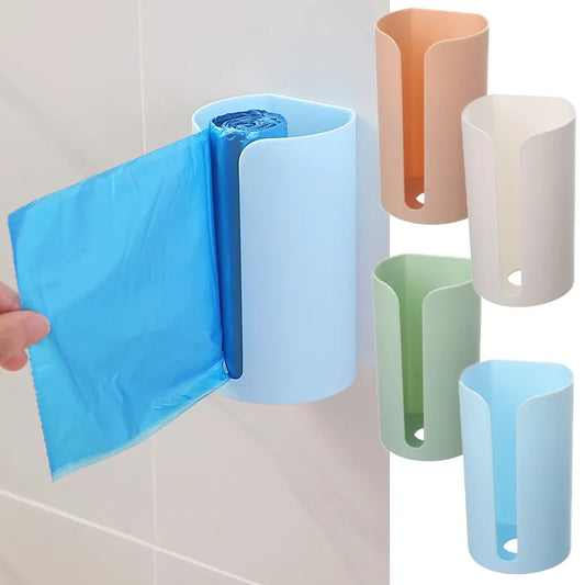 Wall Hanging Nail-Free Plastic Garbage Bag Holder