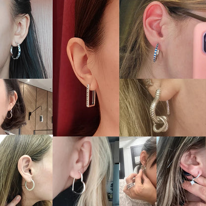 Silver Hoop Earrings
