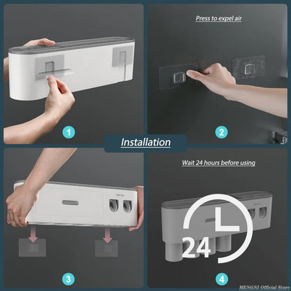 MENGNI-Magnetic Adsorption Toothbrush Holder